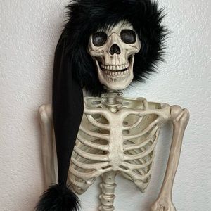 Long Krampus Christmas hat all Black